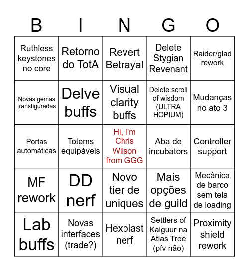 3.25 bingo Card