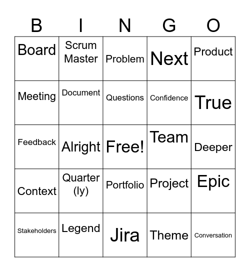 Call Bingo Card