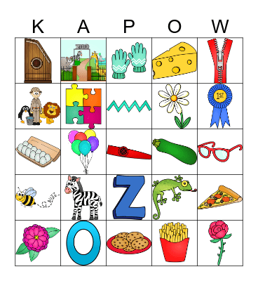 S Kapow Bingo Card