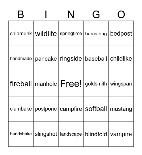 4.2 - Glued Sounds Bingo Card