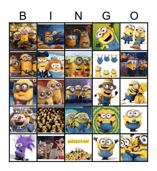 Bingo Minions Bingo Card