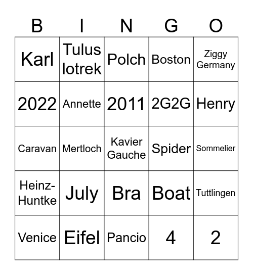 Bingo s Bingo Card