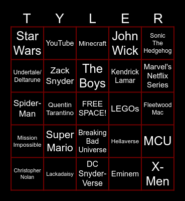 Interests we have! Bingo Card