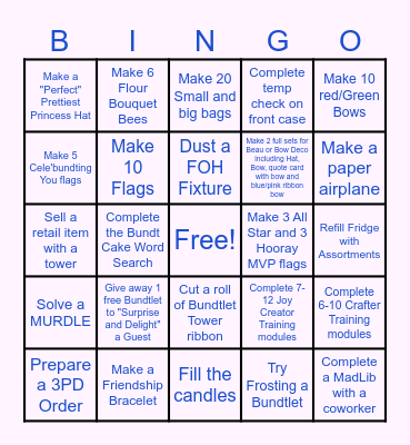 Joy Creator 2 SUMMER BINGO Card