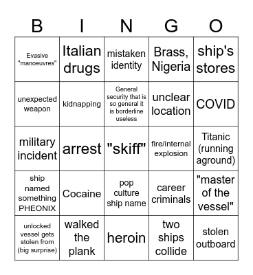 SecureWest Piracy Bingo Card