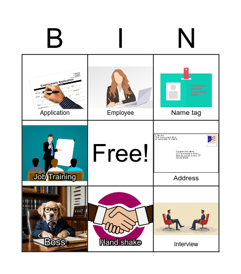 Job Bingo! Bingo Card