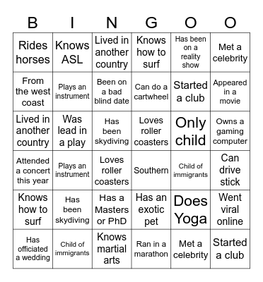 VFX BINGO PARTY!!! Bingo Card