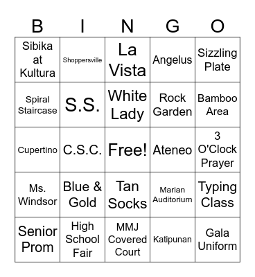 MC RENUNION 2024 Bingo Card