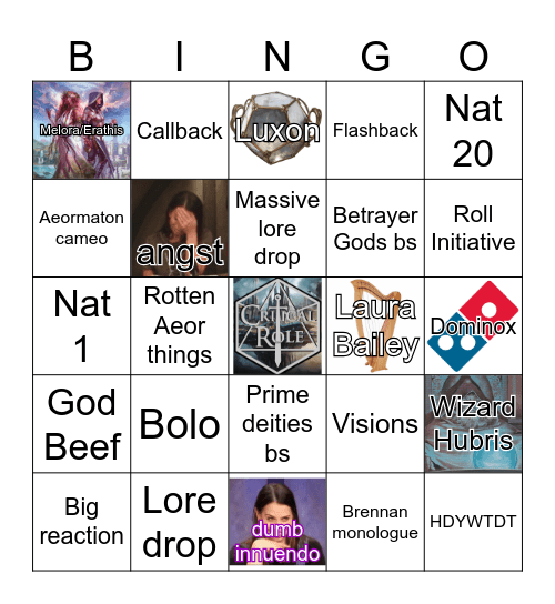 Aeor Joke! Bingo Card