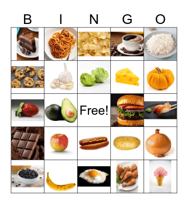 English Bingo Card