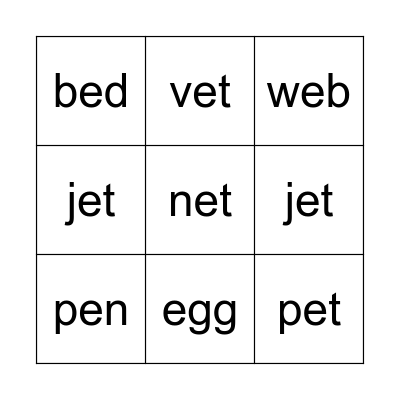 Phonics Bingo! Bingo Card