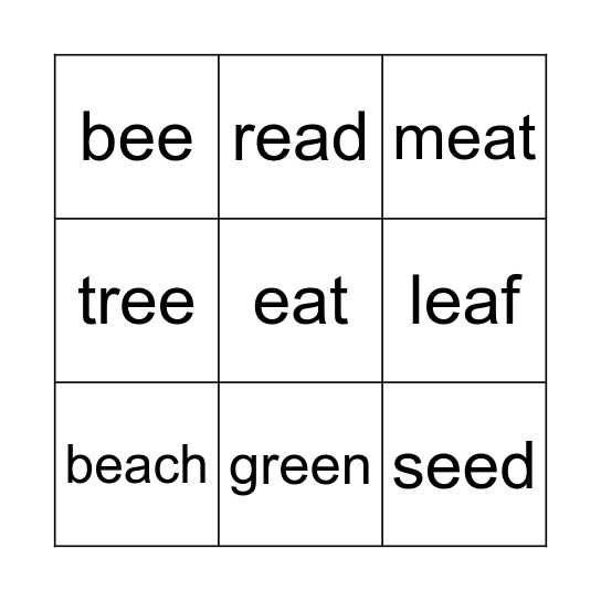 Team name:__________________ Bingo Card