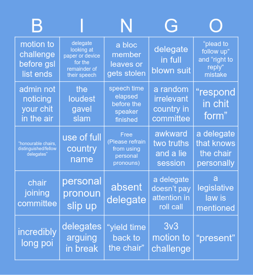 mun Bingo Card