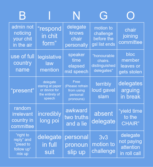 mun Bingo Card