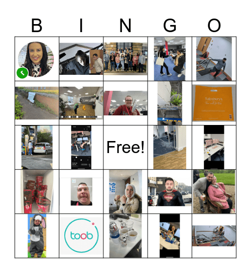 toob 1st birthday Bingo Card