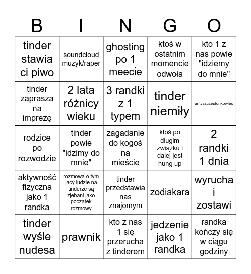 bigno Bingo Card