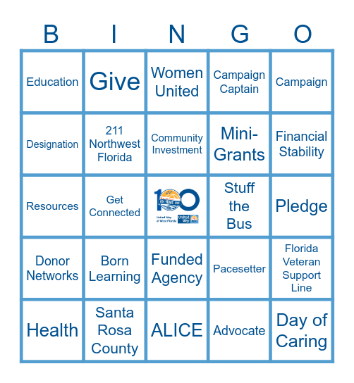 UWWF 2024 Campaign Bingo Card