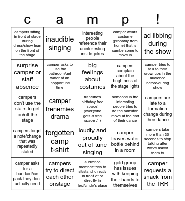 hocus pocus it's show(cus) day! Bingo Card