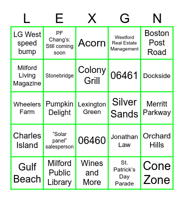 STROLL 2024 Bingo Card