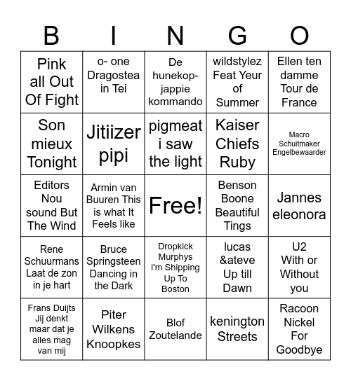 Vrienden BINGO Card