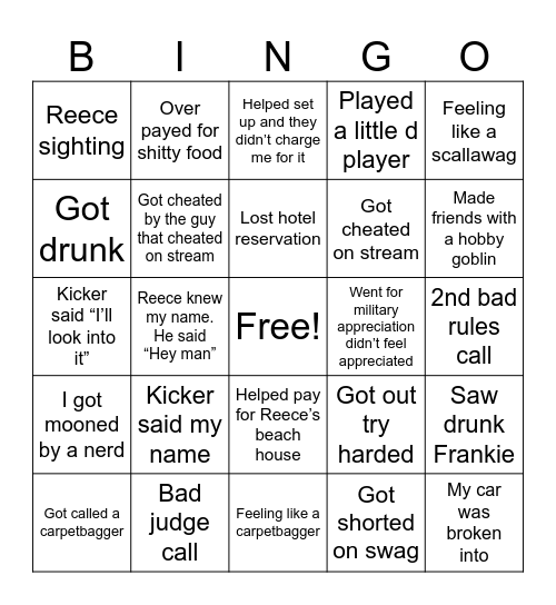 LSO Bingo Card