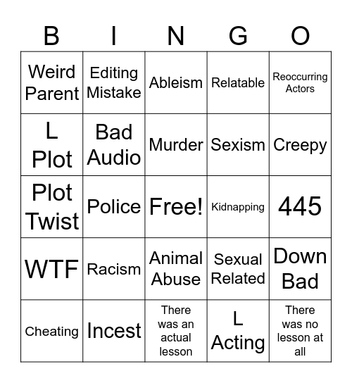Tomorrow’s Teachijgs Bingo Card
