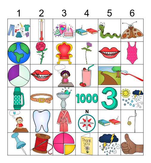 dice n dot TH Bingo Card