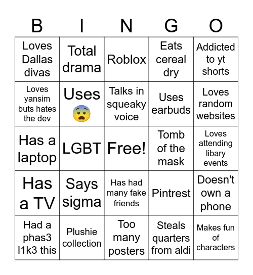 My bingo Card