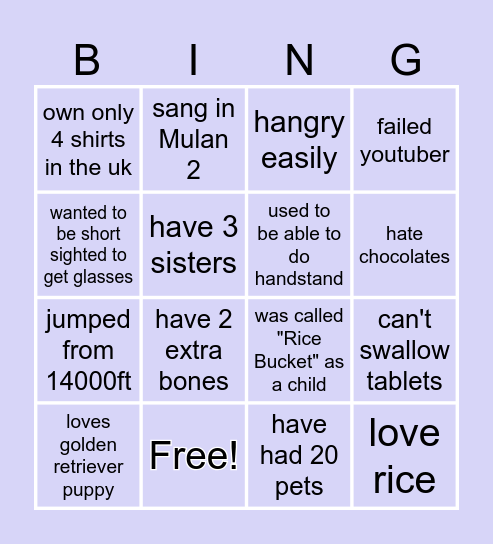 viva bingo! Bingo Card