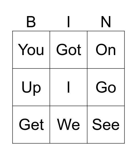 SW Bingo1 Bingo Card