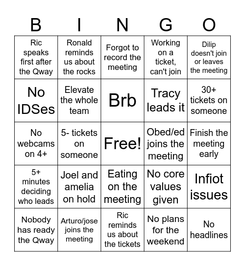 IT-L10 BINGO Card