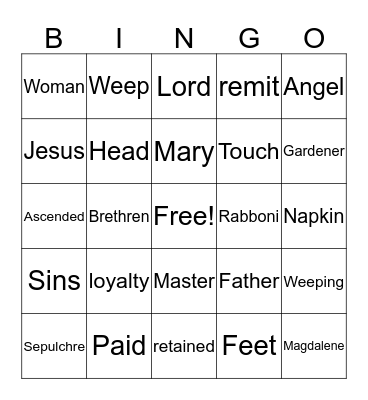 BIBLE  Bingo Card