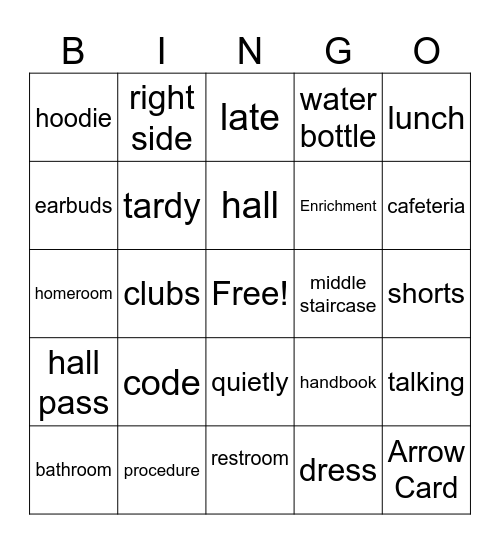 Lovett Handbook BINGO Card