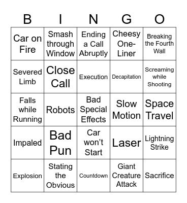 BINGOFLIX: Sharknado! Bingo Card