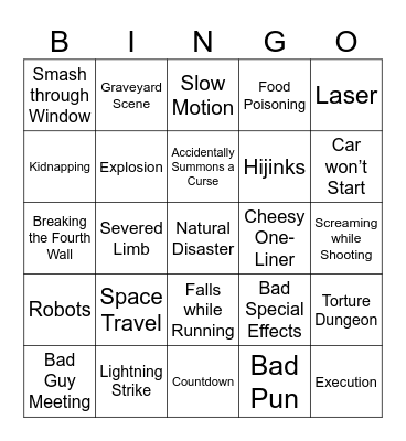 BINGOFLIX: Sharknado! Bingo Card