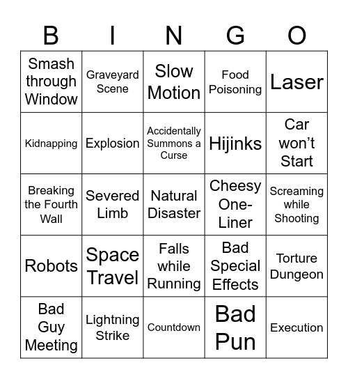 BINGOFLIX: Sharknado! Bingo Card