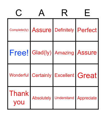 Positivity Bingo Card