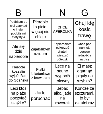 Paprykowe bingo 2024 Bingo Card