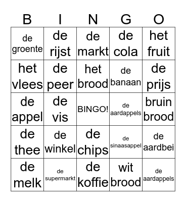 BINGO AVO VELP Bingo Card