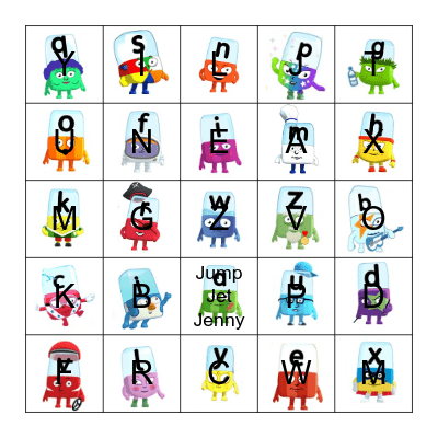 Phonics BINGO with Alphablocks Bingo Card