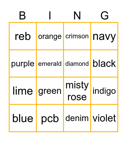 dead eye bingo Card