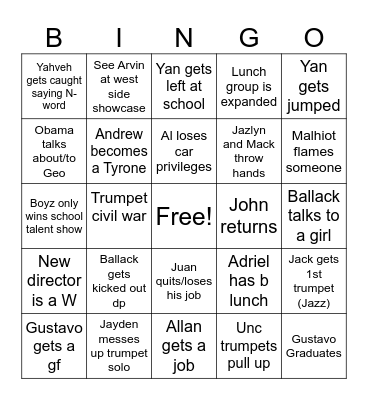 24-25 school year Bingo Card