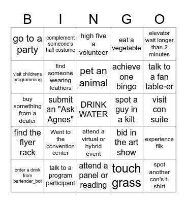 Con Bingo Card