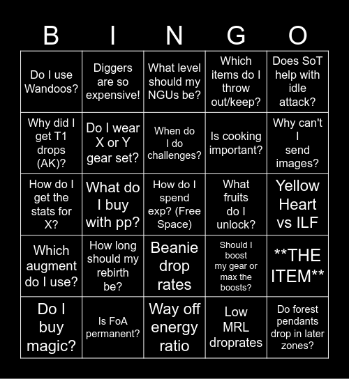 #clock-avsp BINGO Card