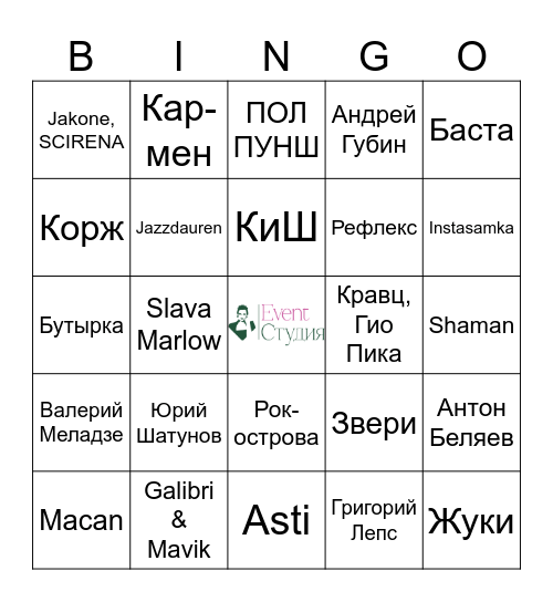 Bingo party от Кристины Подберецкой Bingo Card