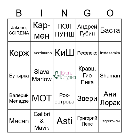 Bingo party от Кристины Подберецкой Bingo Card