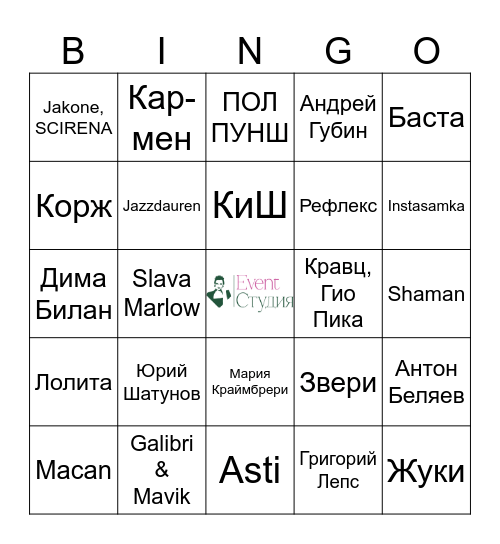 Bingo party от Кристины Подберецкой Bingo Card