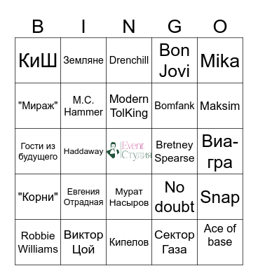 Bingo party от Кристины Подберецкой Bingo Card