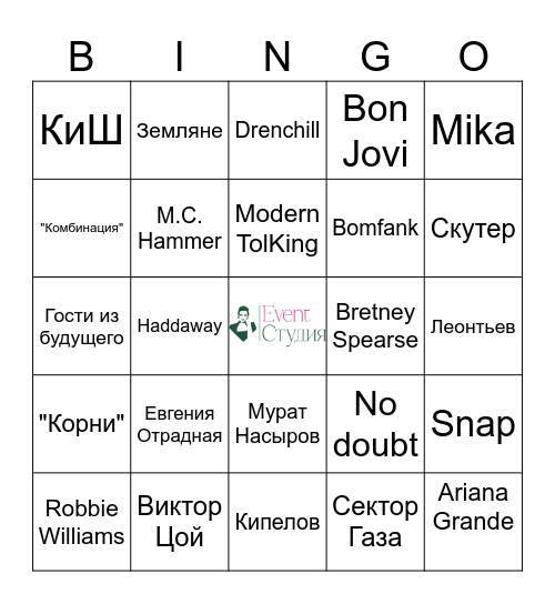 Bingo party от Кристины Подберецкой Bingo Card