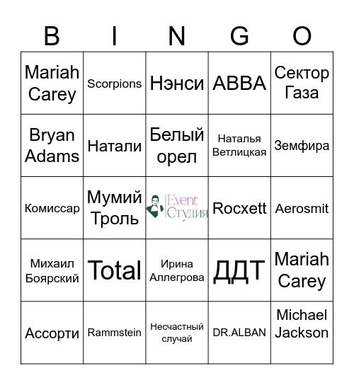 Bingo party от Кристины Подберецкой Bingo Card